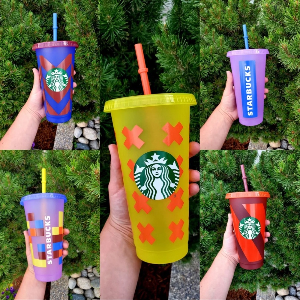 💖Starbucks🌈reusable cold cups